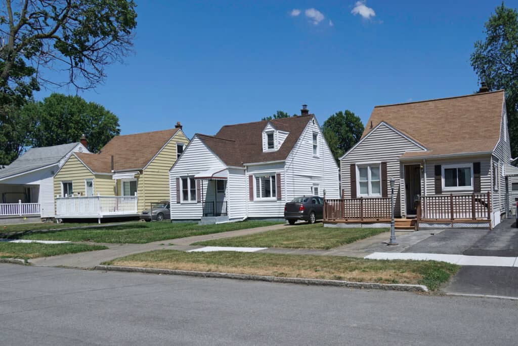 Average American suburban residential street